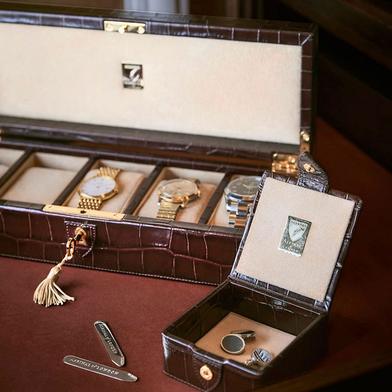 Mens cufflinks and watches
