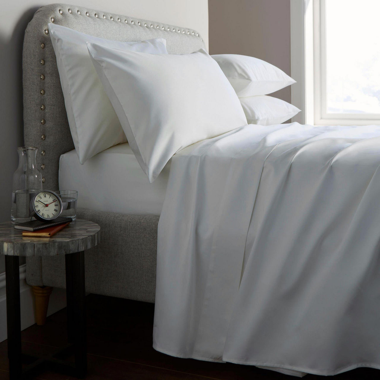 Brushed Cotton Coordinated Bedding White
