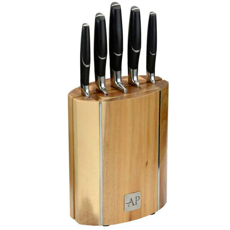Oval Wooden Knife Block