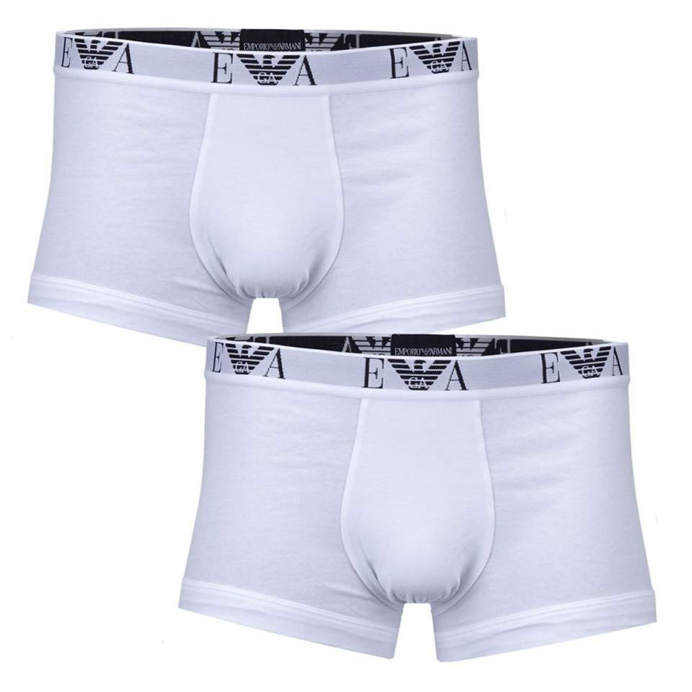 2 Pack Logo Waistband Boxer White