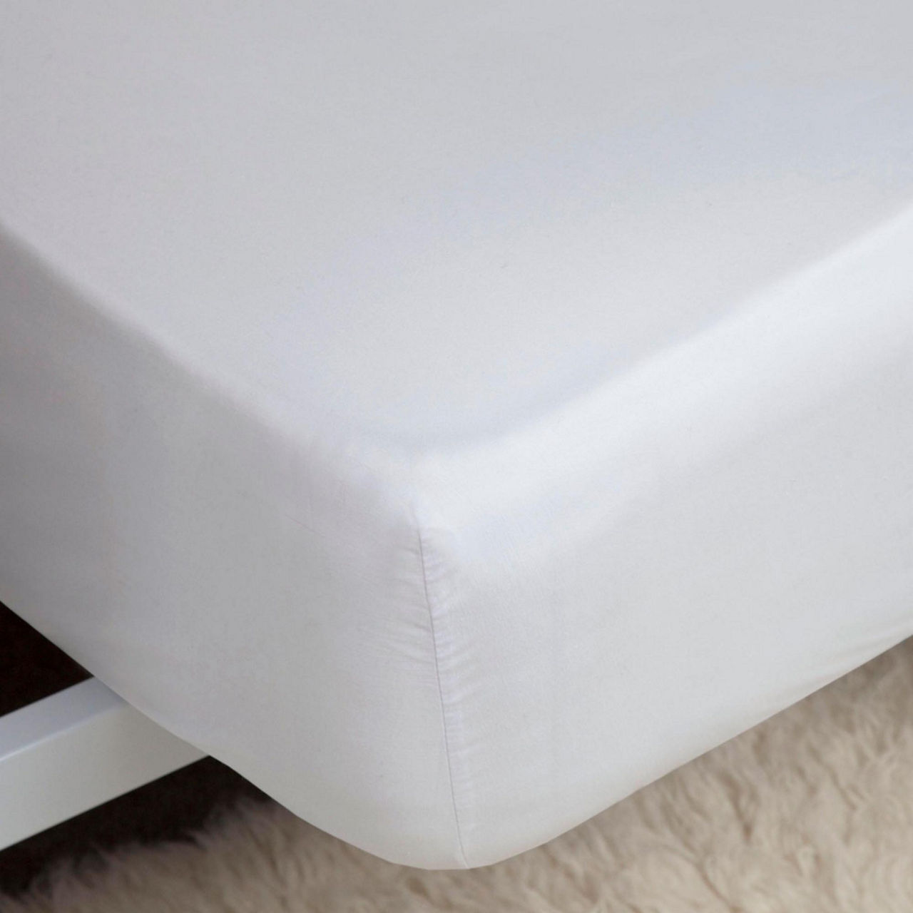 Egyptian Cotton 400 Sheet Fitted 18" White Egyptian Cotton 400 Sheet Fitted 18" White