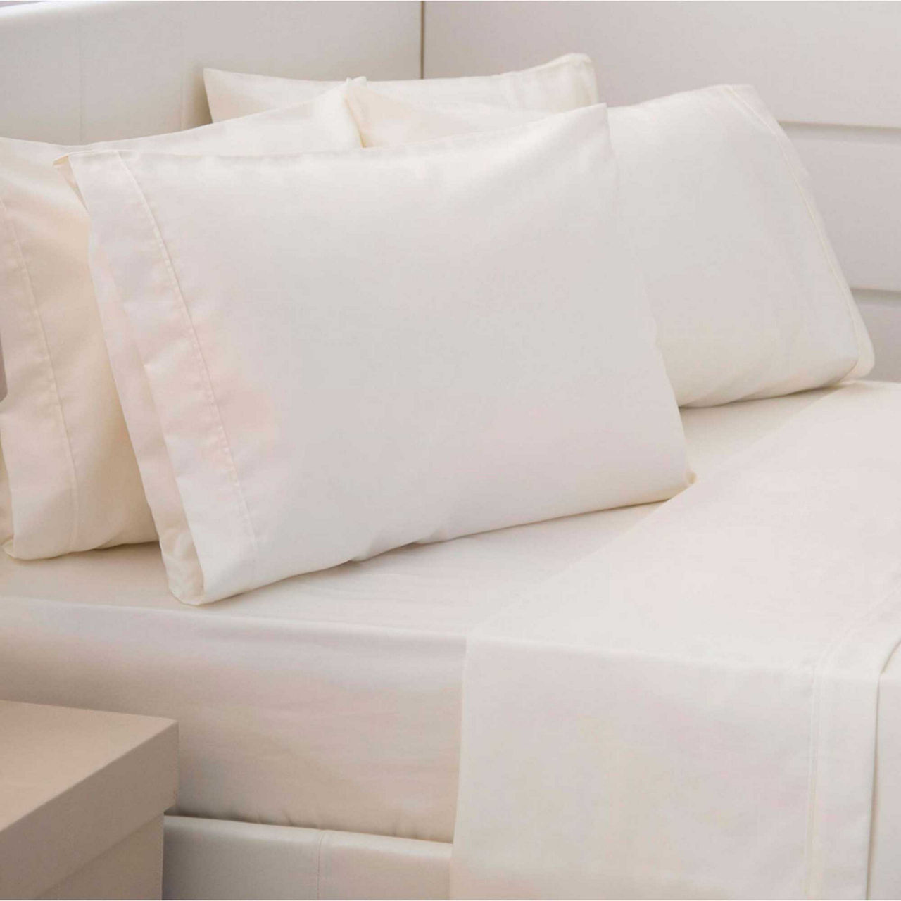 Egyptian Cotton 200 Thread Count Flat Sheet Ivory
