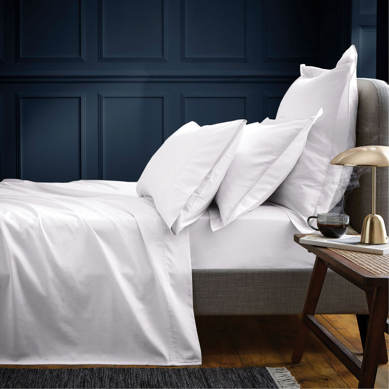 600 Thread Count Egyptian Cotton Fitted Sheet White