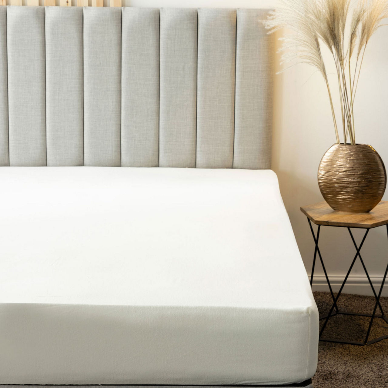 Brushed Cotton Fitted Sheet Cream