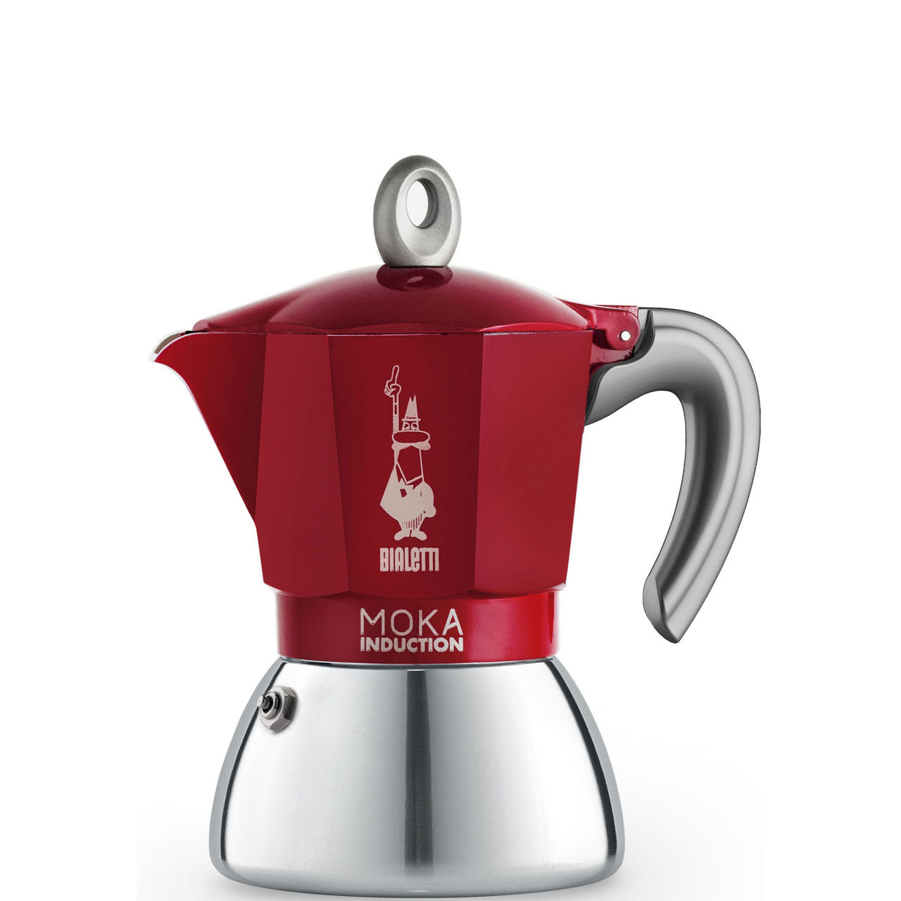 Moka Induction 6 Cup Coffee Pot Red