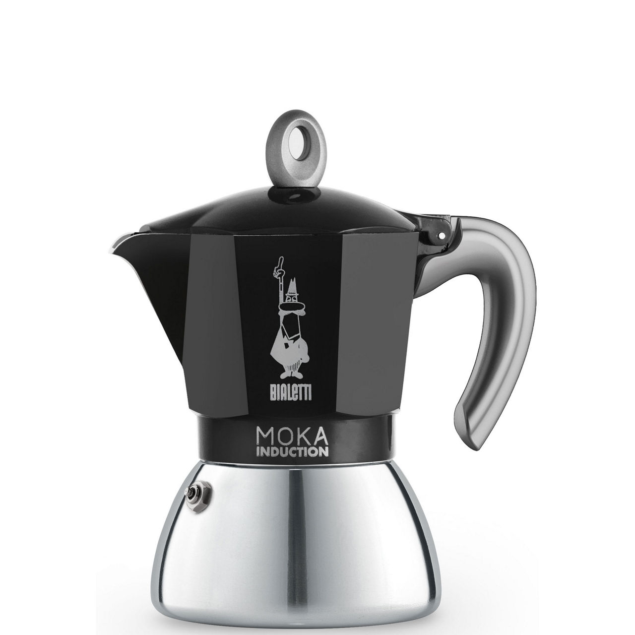 Moka Induction 6 Cup Coffee Pot Black