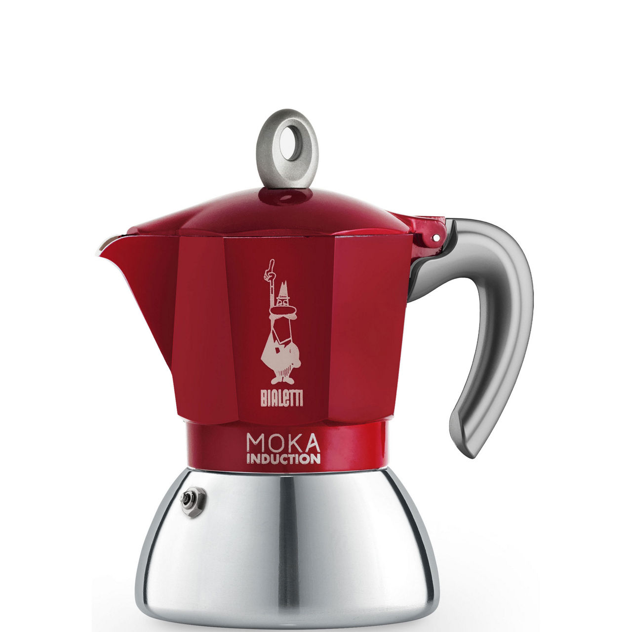 Moka Induction 4 Cup Coffee Maker Red