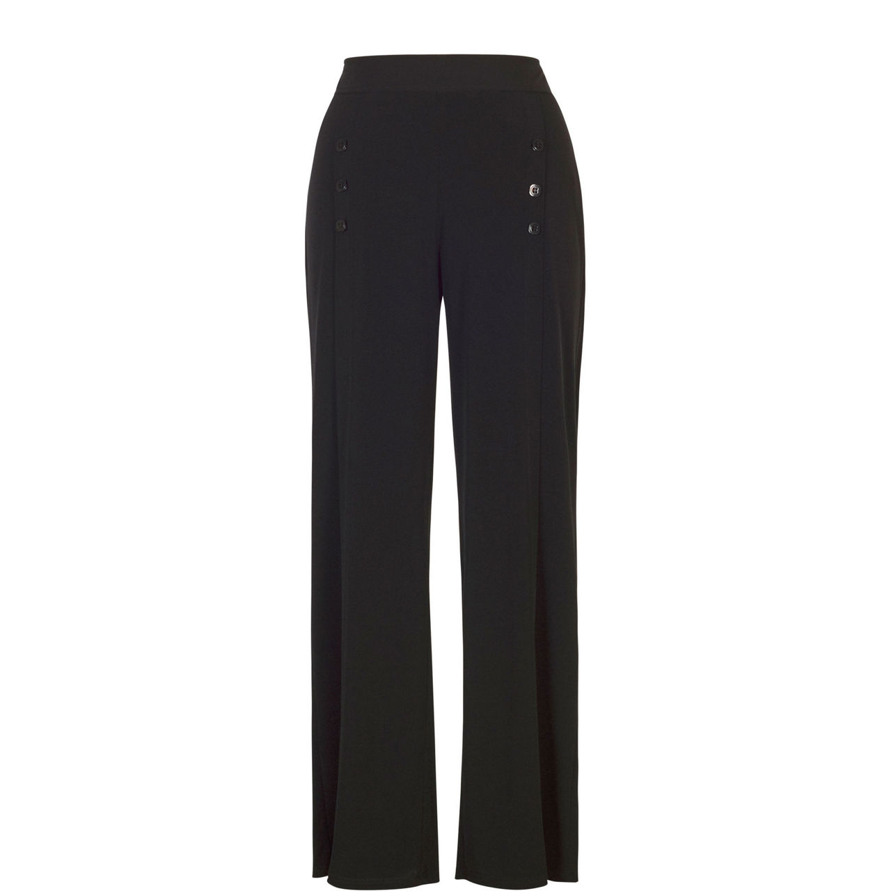 Button Detail Jersey Trouser