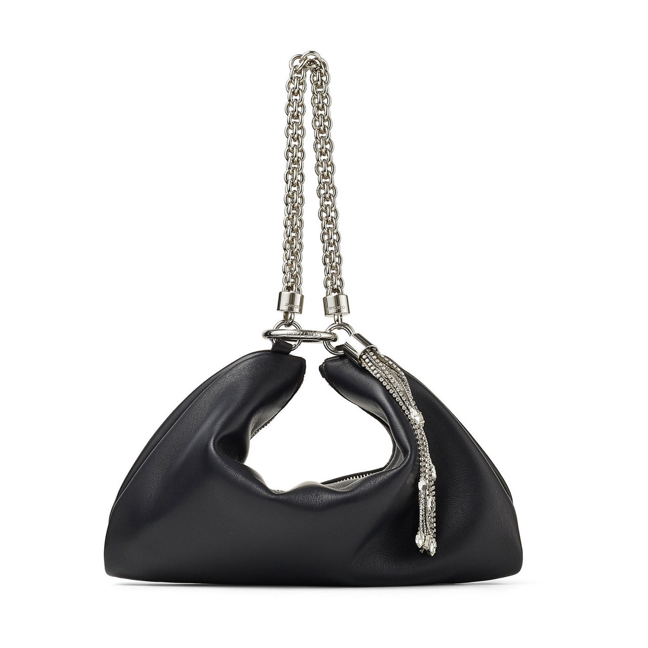 Callie Crystal-Detail Nappa Leather Clutch preview