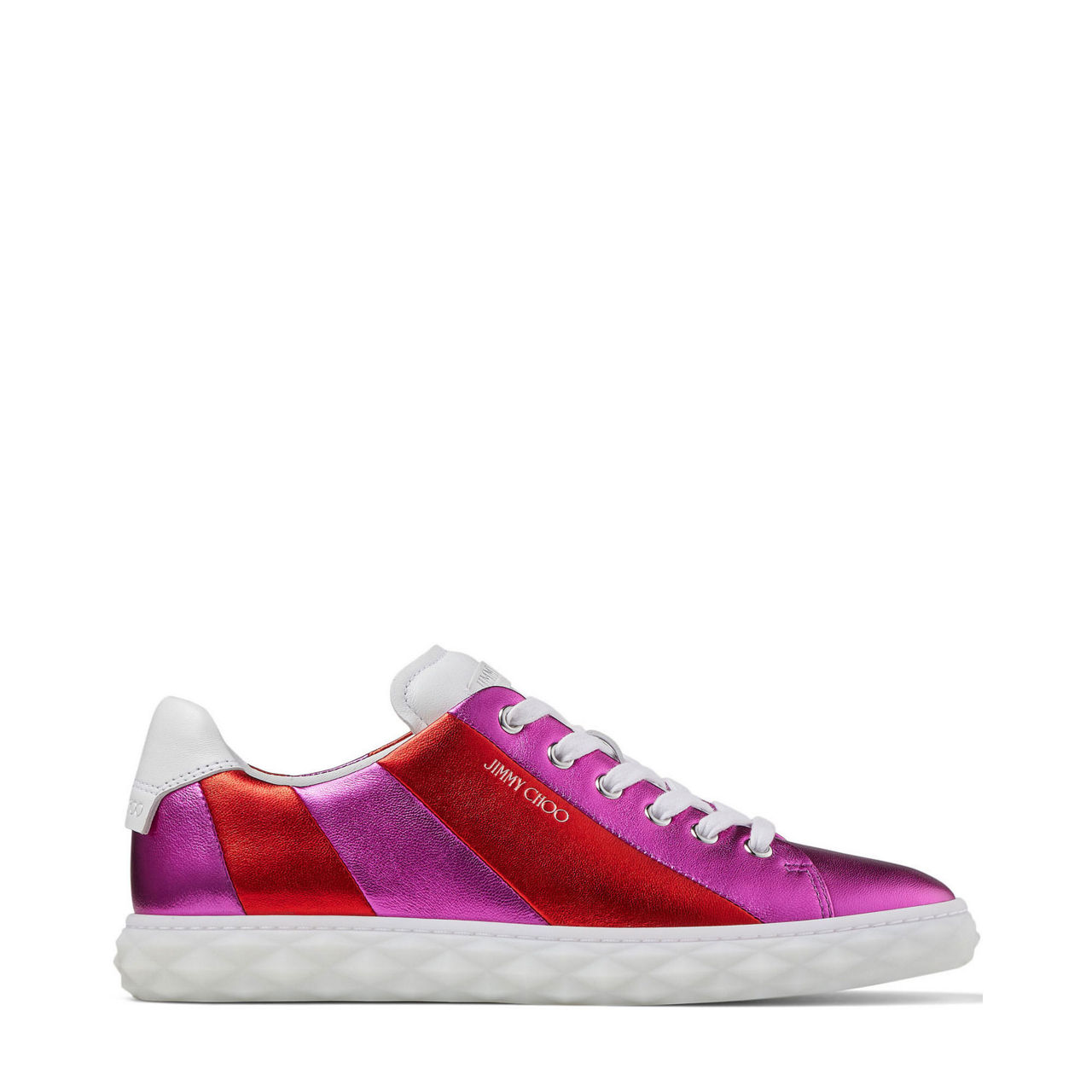 Diamond Metallic Leather Trainers preview