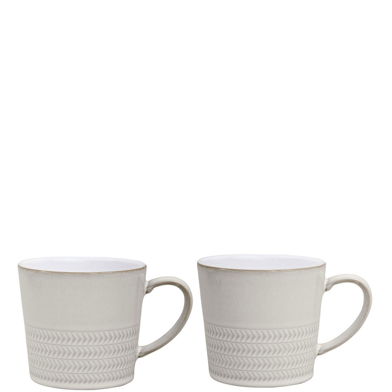 Natural Canvas Set of 2 Textured Mugs
