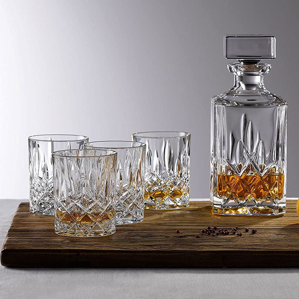 Decanter and Six Tumbler Glasses