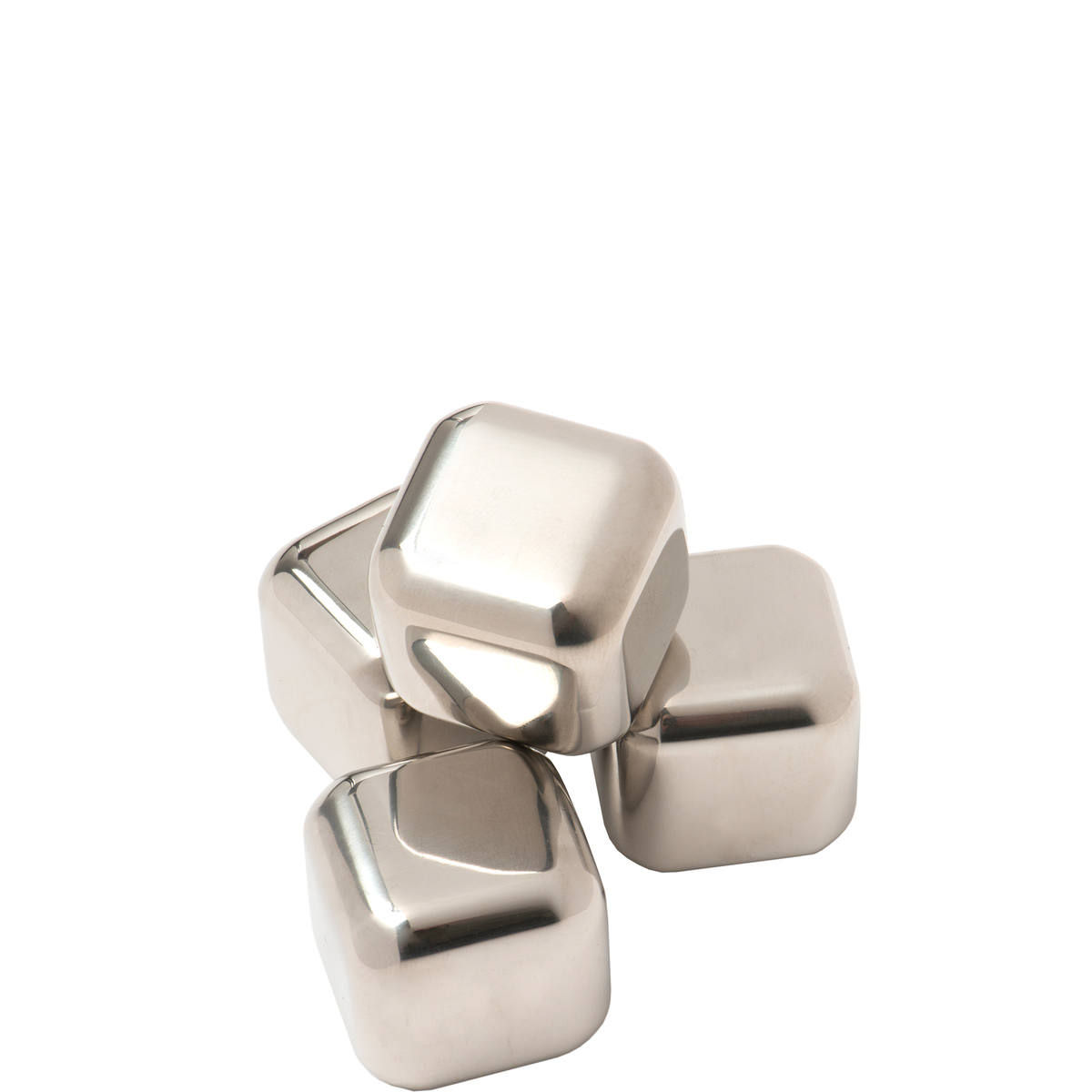 Epicurean Whiskey Stones Set of Four Silver-Tone