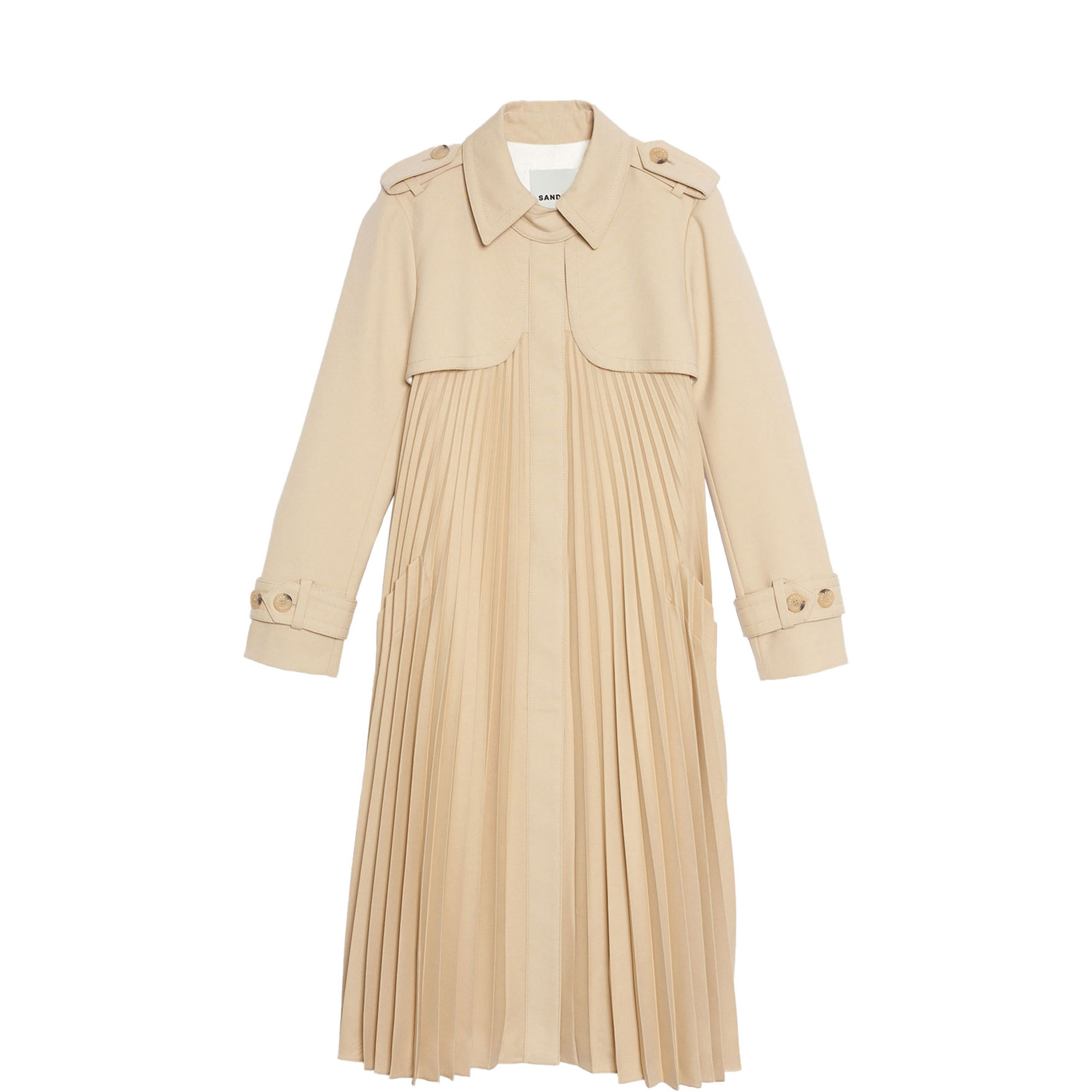 Pleated Trench Coat