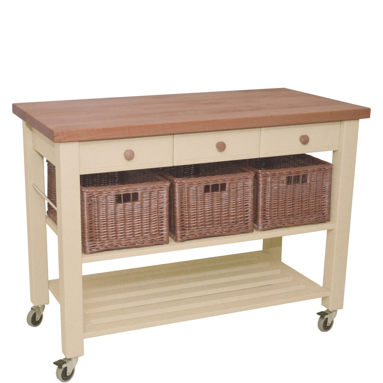 Lambourn 3 Drawer Trolley White