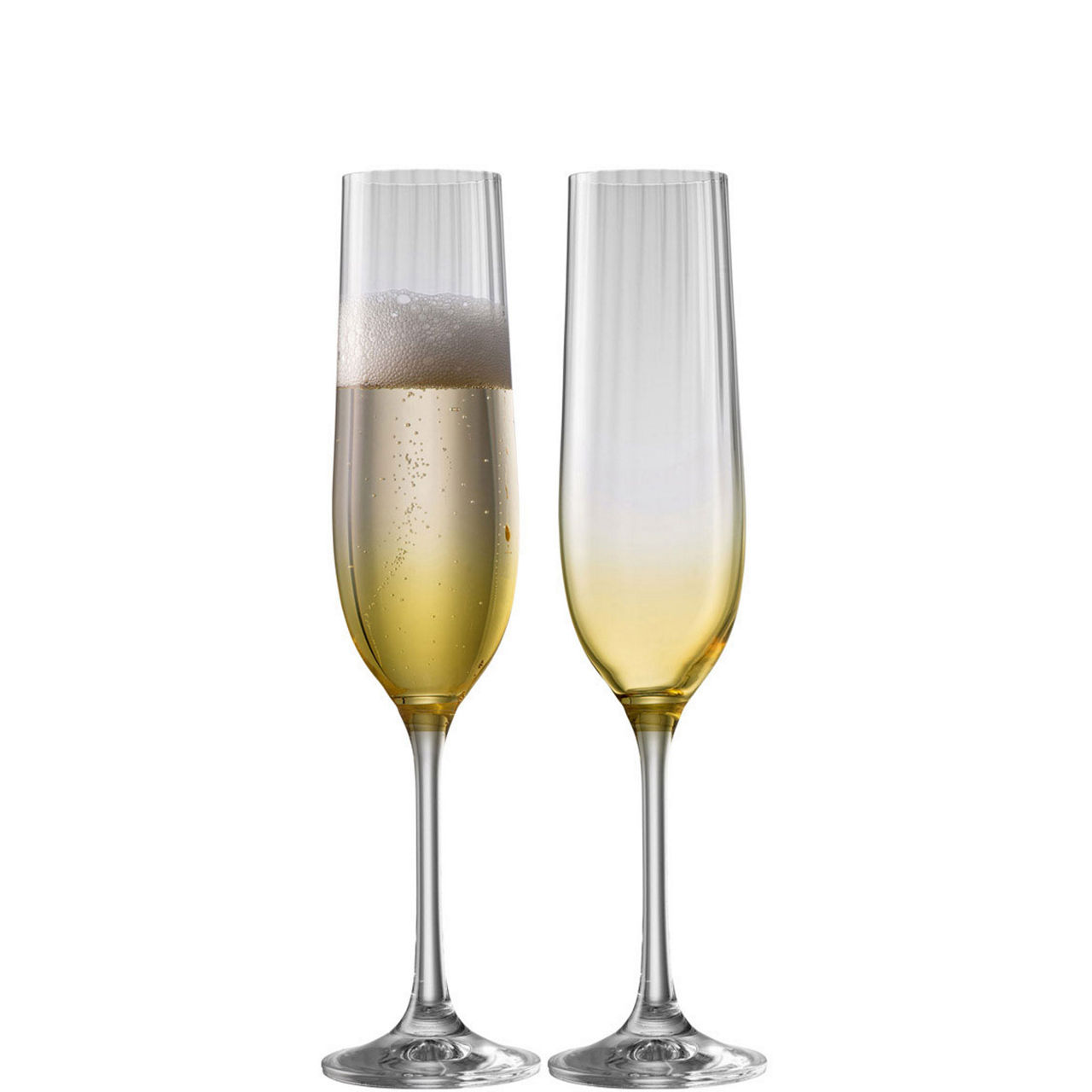 Erne Flute Set of Two in Amber