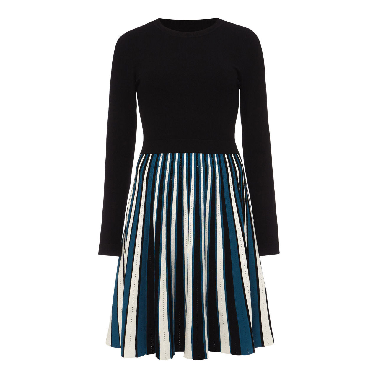 Eylsa Pleated Stripe Knit Dress