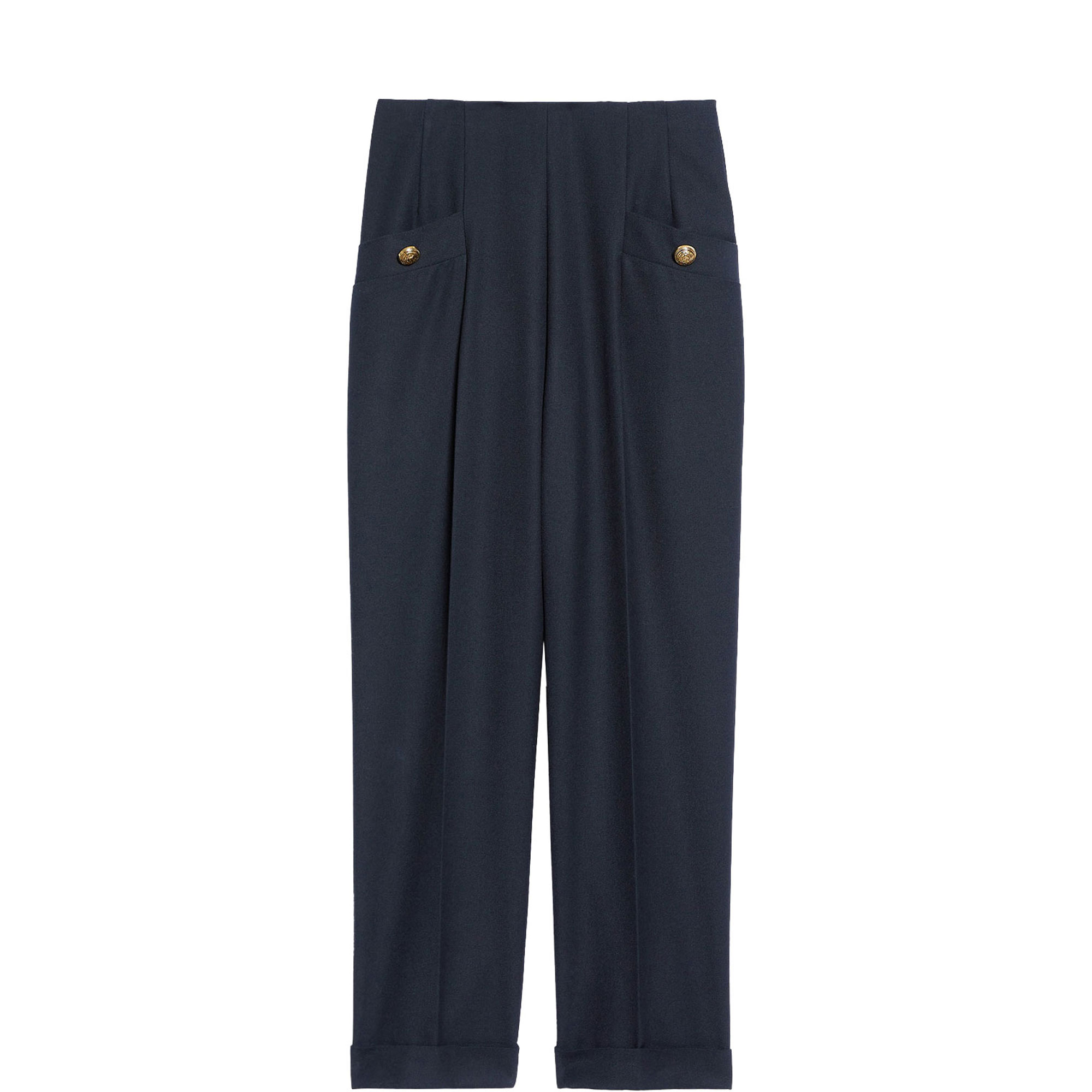 Pleated Wide Leg Trousers