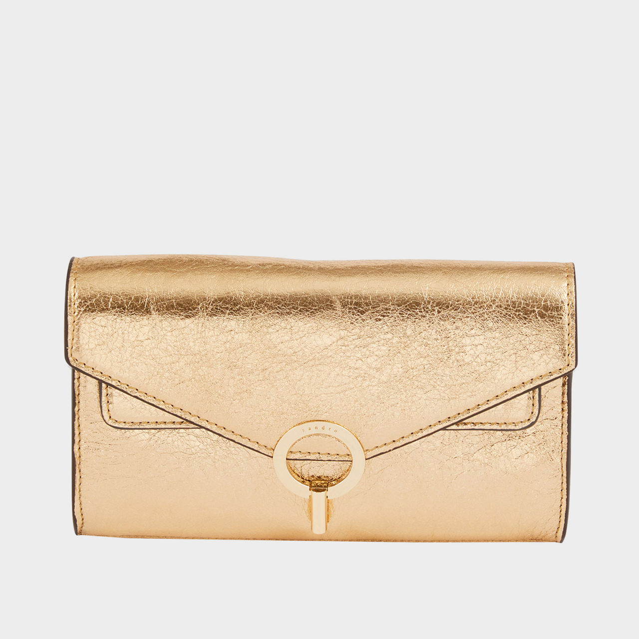 Metallic Leather Clutch