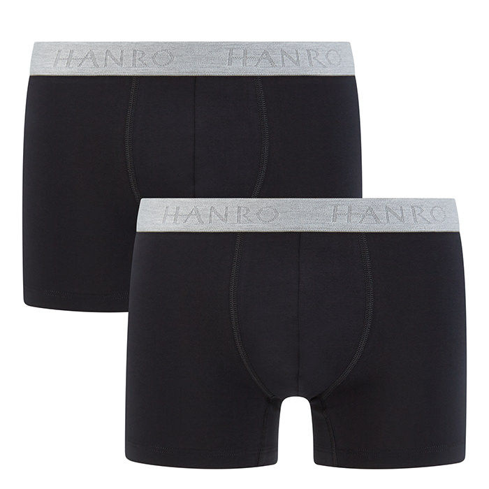 Two-Pack Cotton Essentials Boxers Black