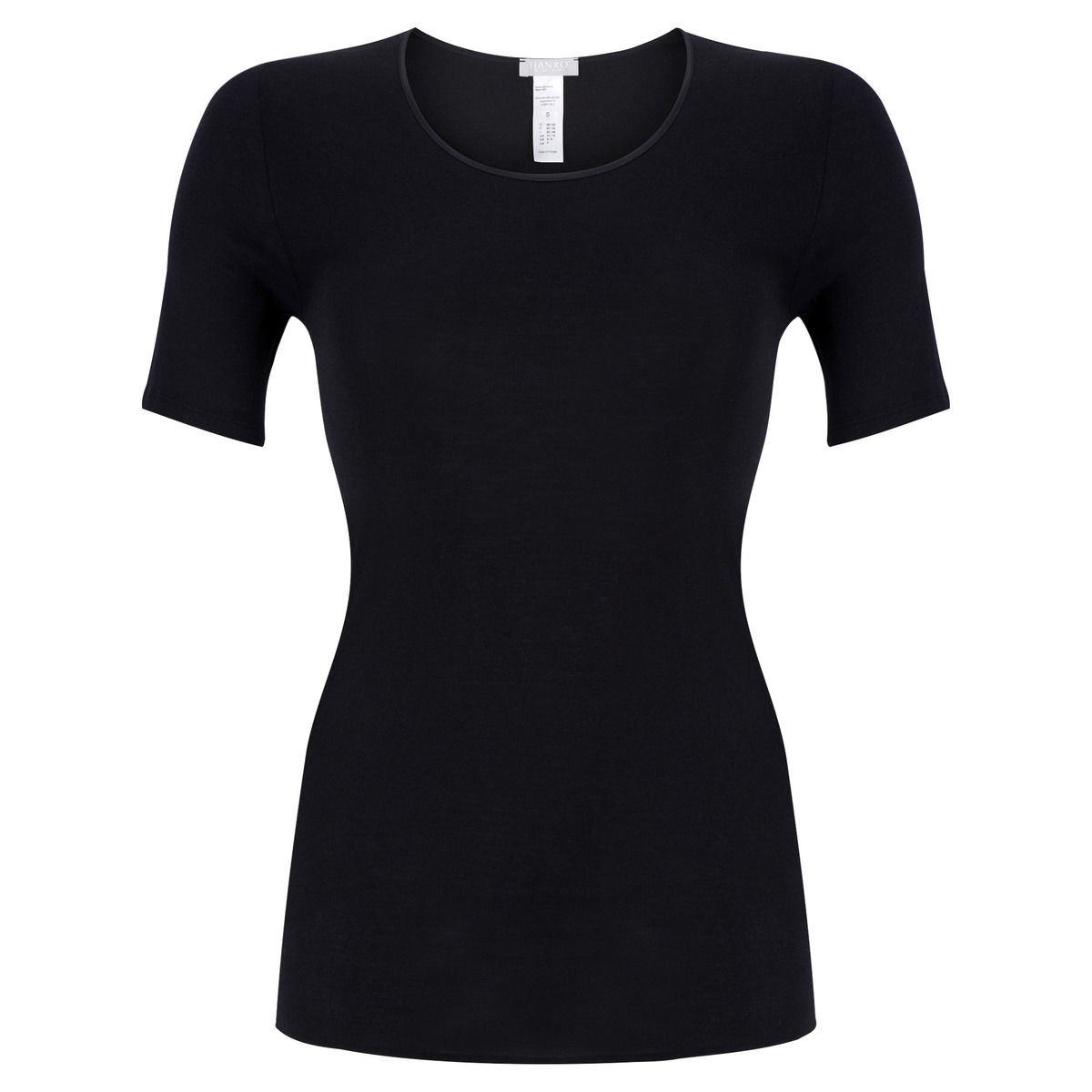 Cotton Seamless Short Sleeve Top Black Cotton Seamless Short Sleeve Top Black