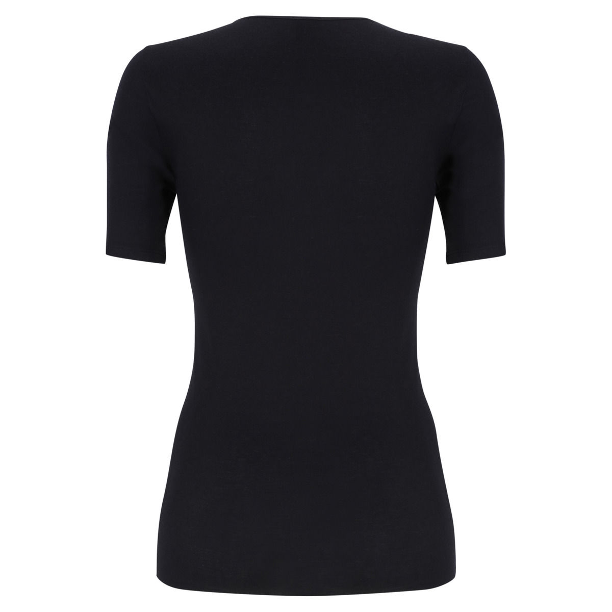 Cotton Seamless Short Sleeve Top Black