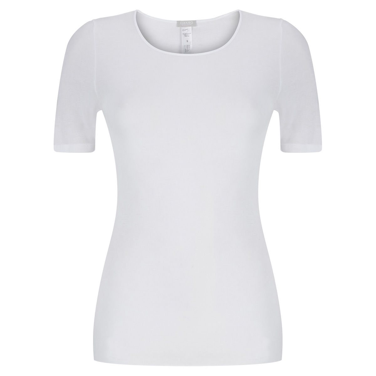 Cotton Seamless Short Sleeve Top White Cotton Seamless Short Sleeve Top White
