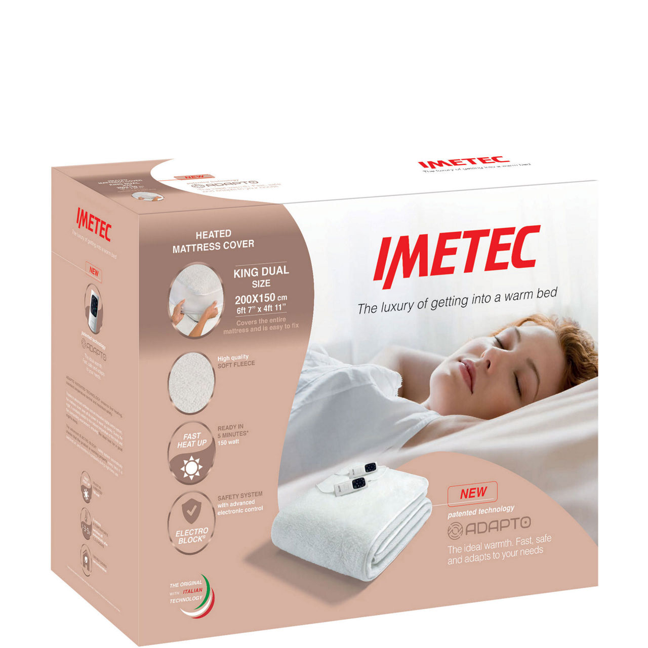 Mattress Cover Adapto King Dual 200x150