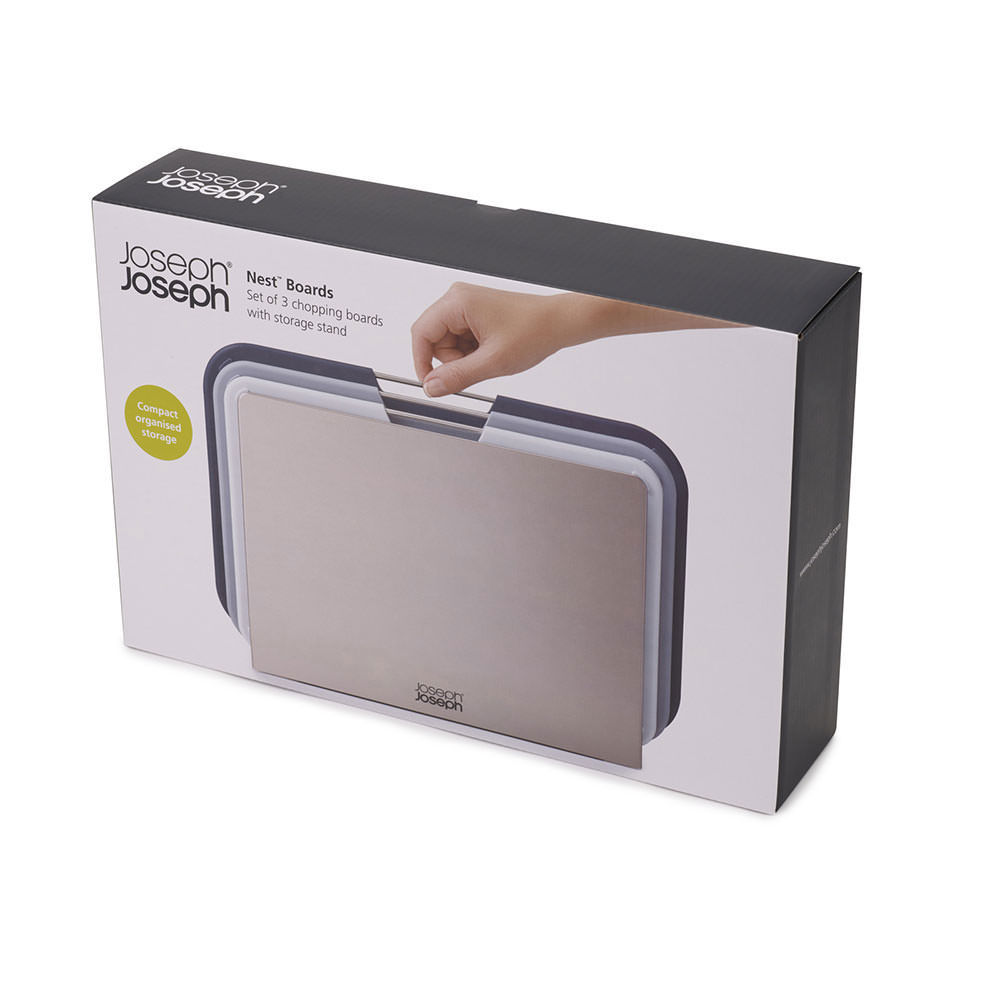 Nest&trade; Boards Three-Piece Chopping Board Set Grey