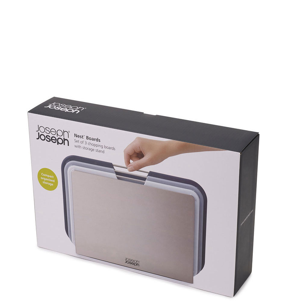 Nest™ Boards Three-Piece Chopping Board Set Grey