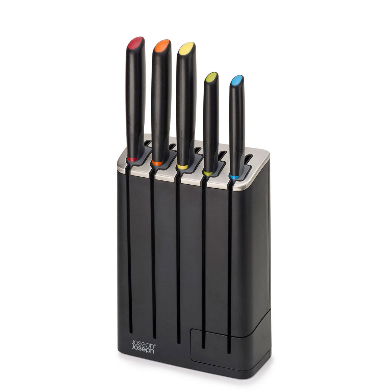 Elevate™ Knives SlimBlock Five-Piece Knife Set with Sharpener
