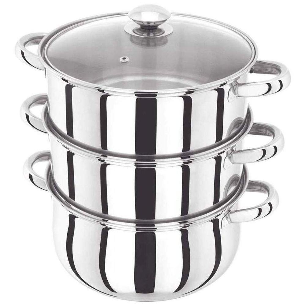 Hx05 24Cm 3Tier Steamer With Glass Lid