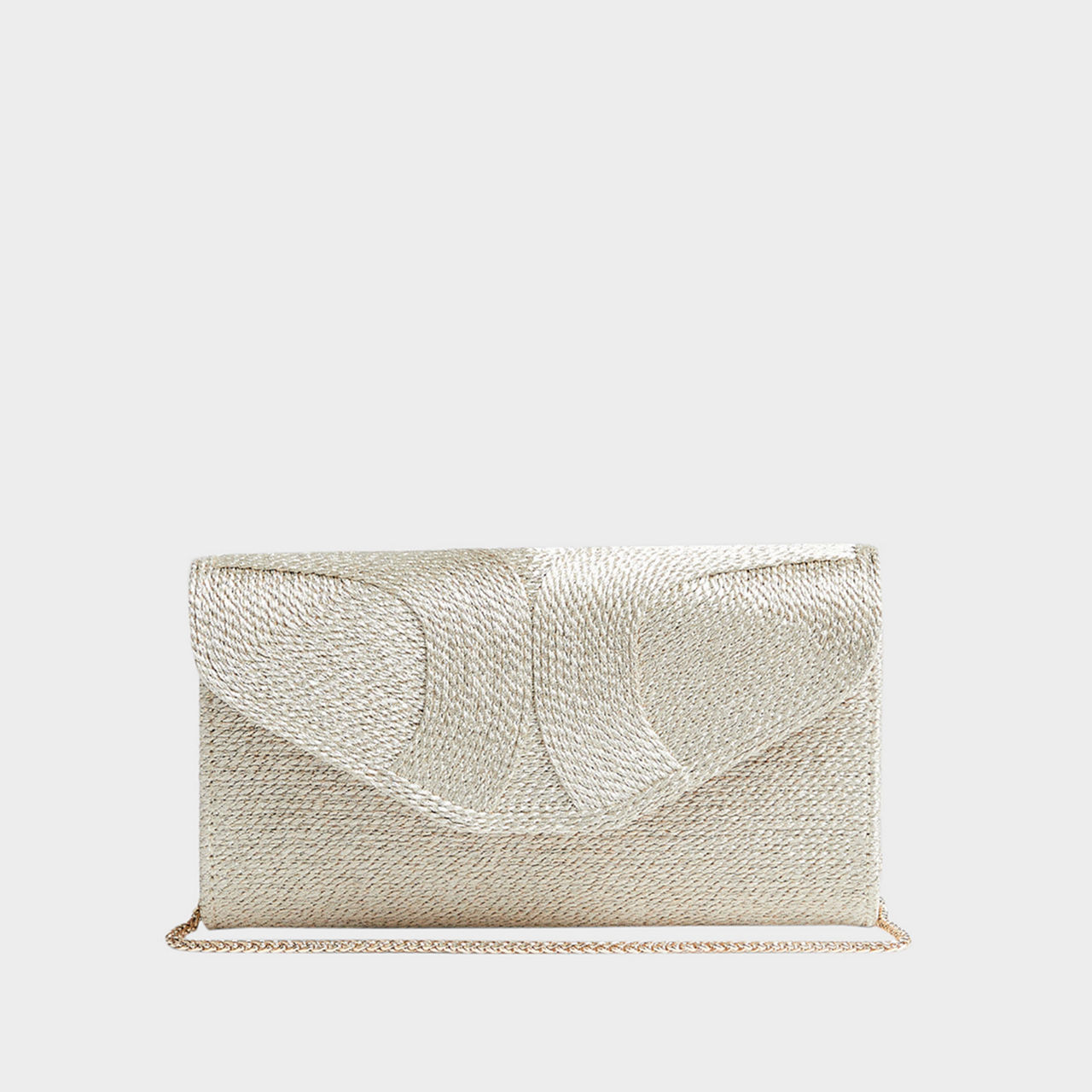 Lucia Gold Tone Rope Clutch