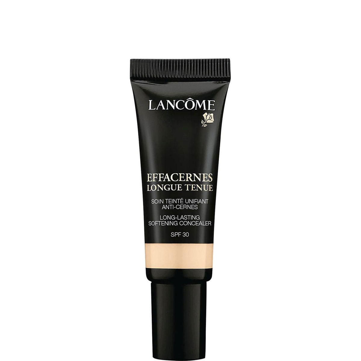 LANC&Ocirc;ME Effacernes Longue Tenue Concealer in light beige shade, black squeeze tube, 15ml, SPF 30