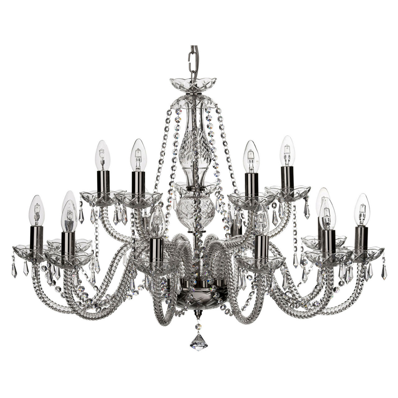 Leenane 15 Arm Chandelier Ire-UK Fitting Leenane 15 Arm Chandelier Ire-UK Fitting