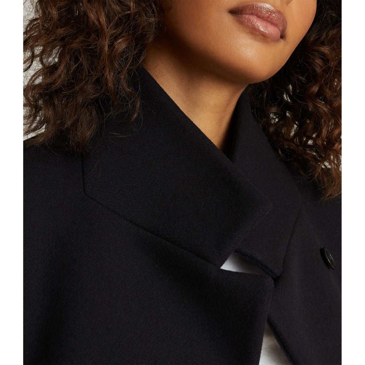 Clothing Reiss Black Marcie Wool Blend Mid Length Coat REISS