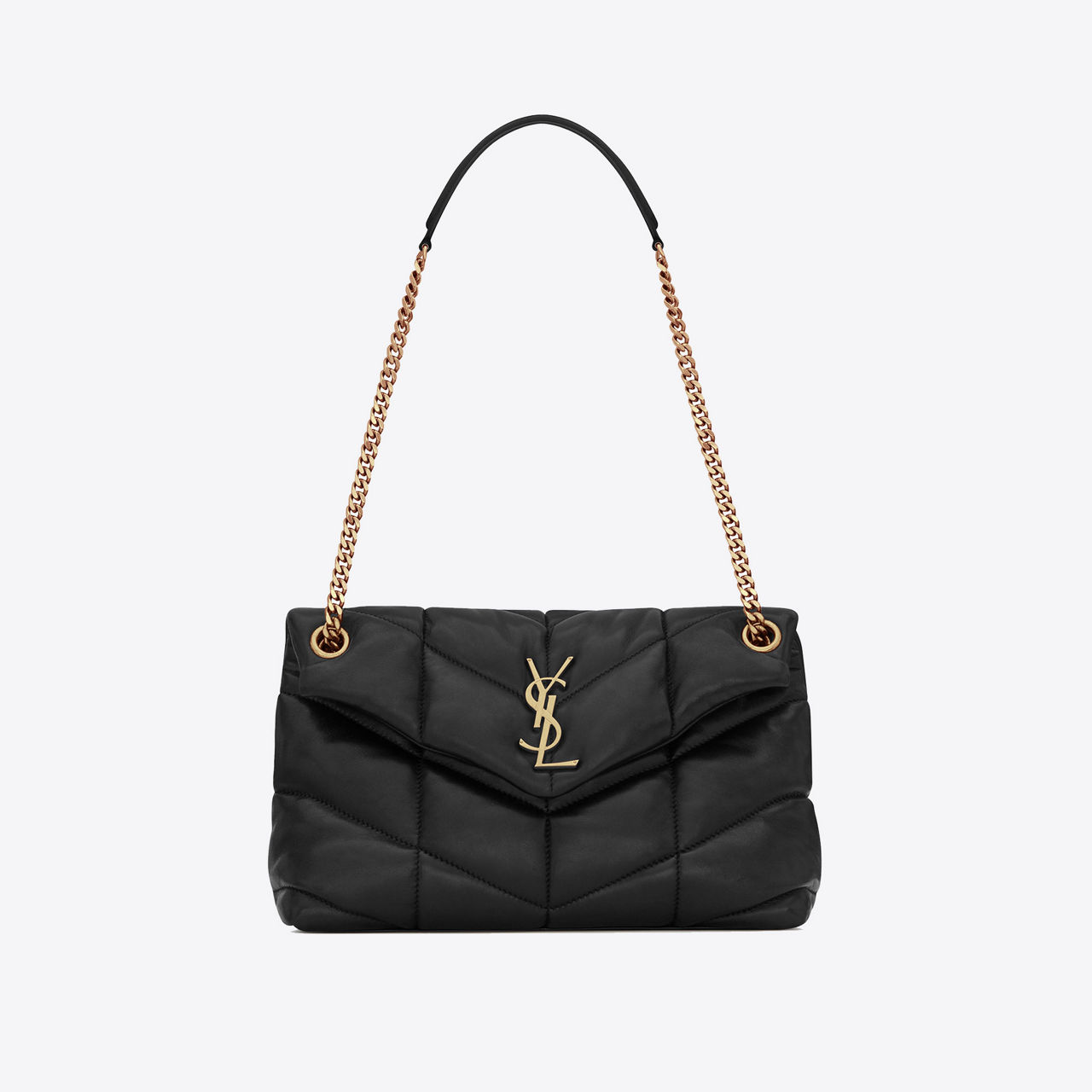 Puffer Quilted Lambskin Small Chain Bag