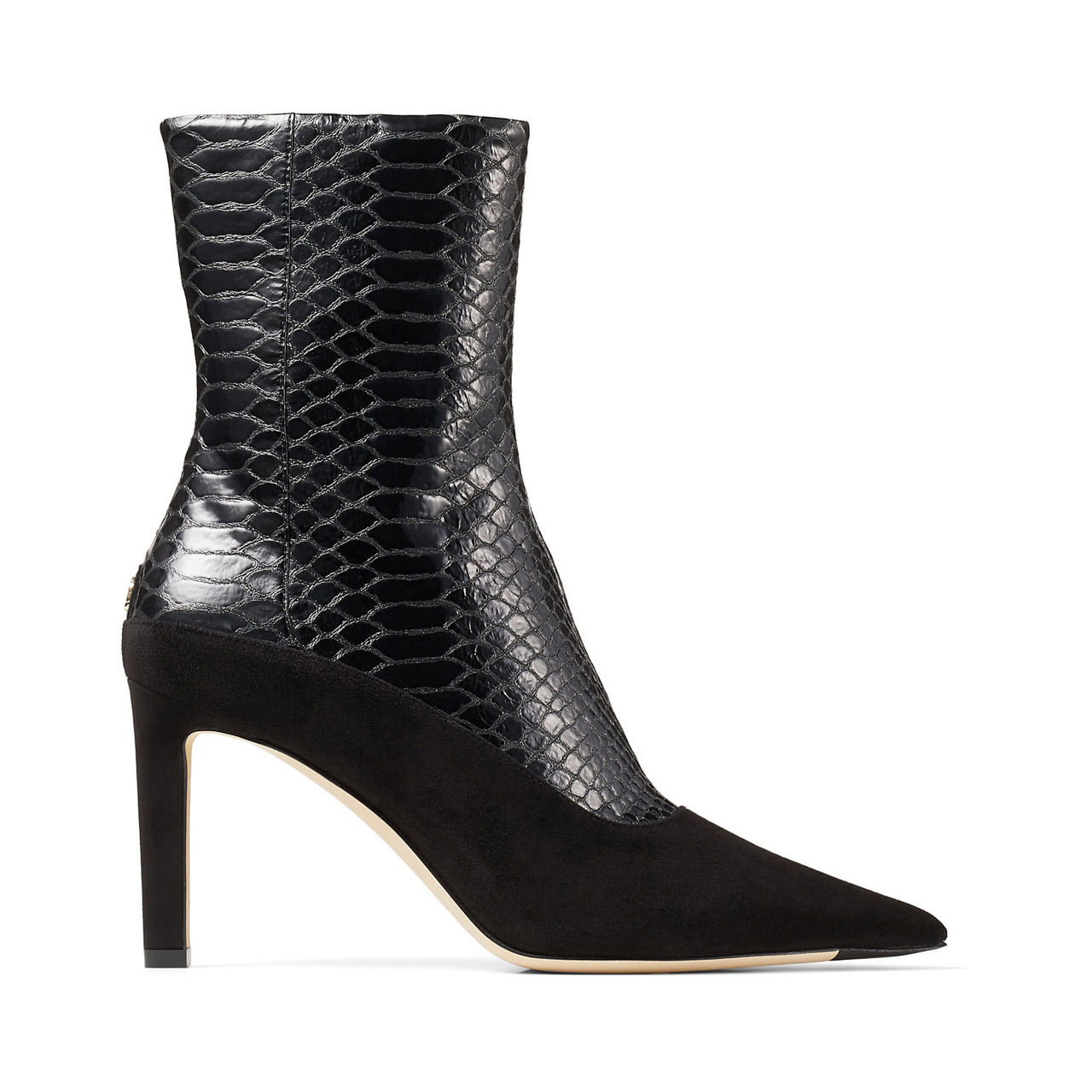 Mavie 85 Suede Snake Print Ankle Boots preview