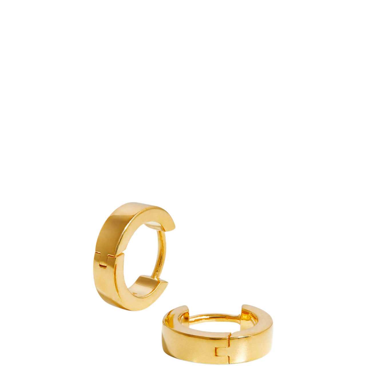 Plain 18kt Gold Plated Huggie Earrings