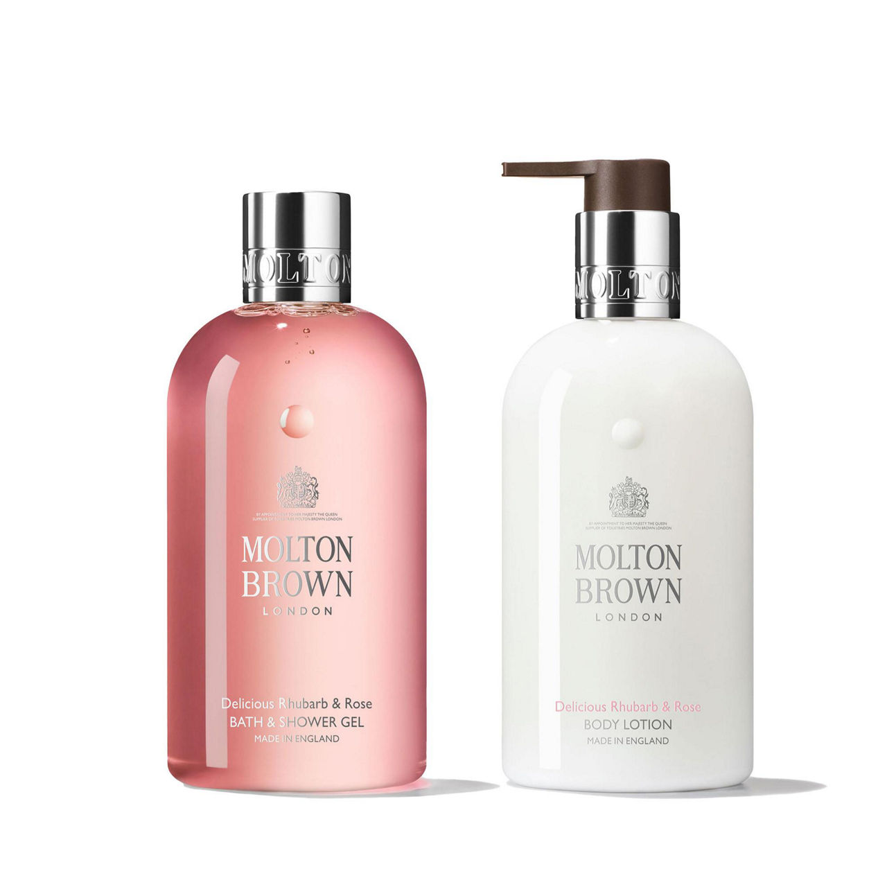 Delicious Rhubarb and Rose Shower Gel and Lotion Set