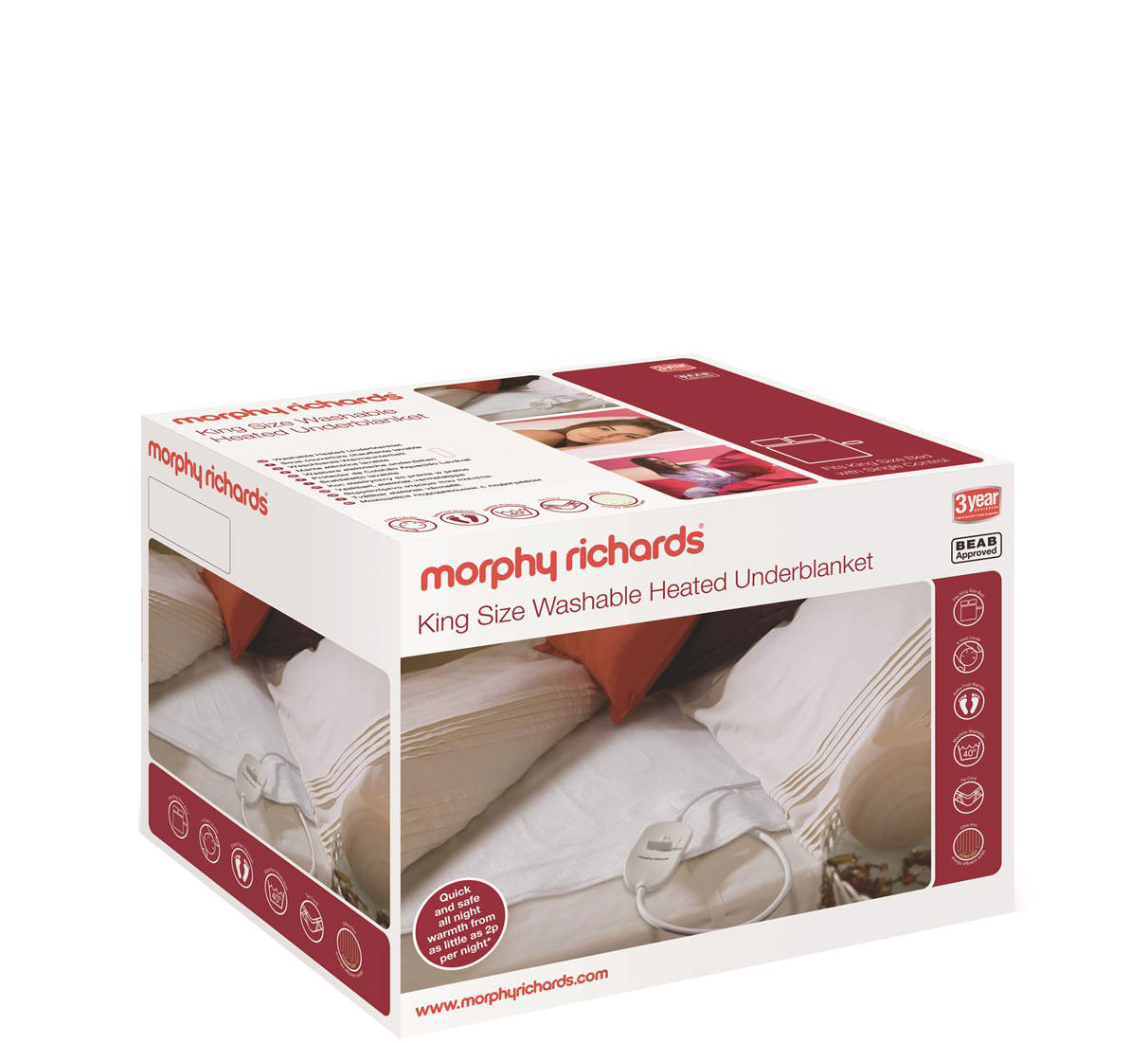 King Washable Heated Underblanket Beige King Washable Heated Underblanket Beige