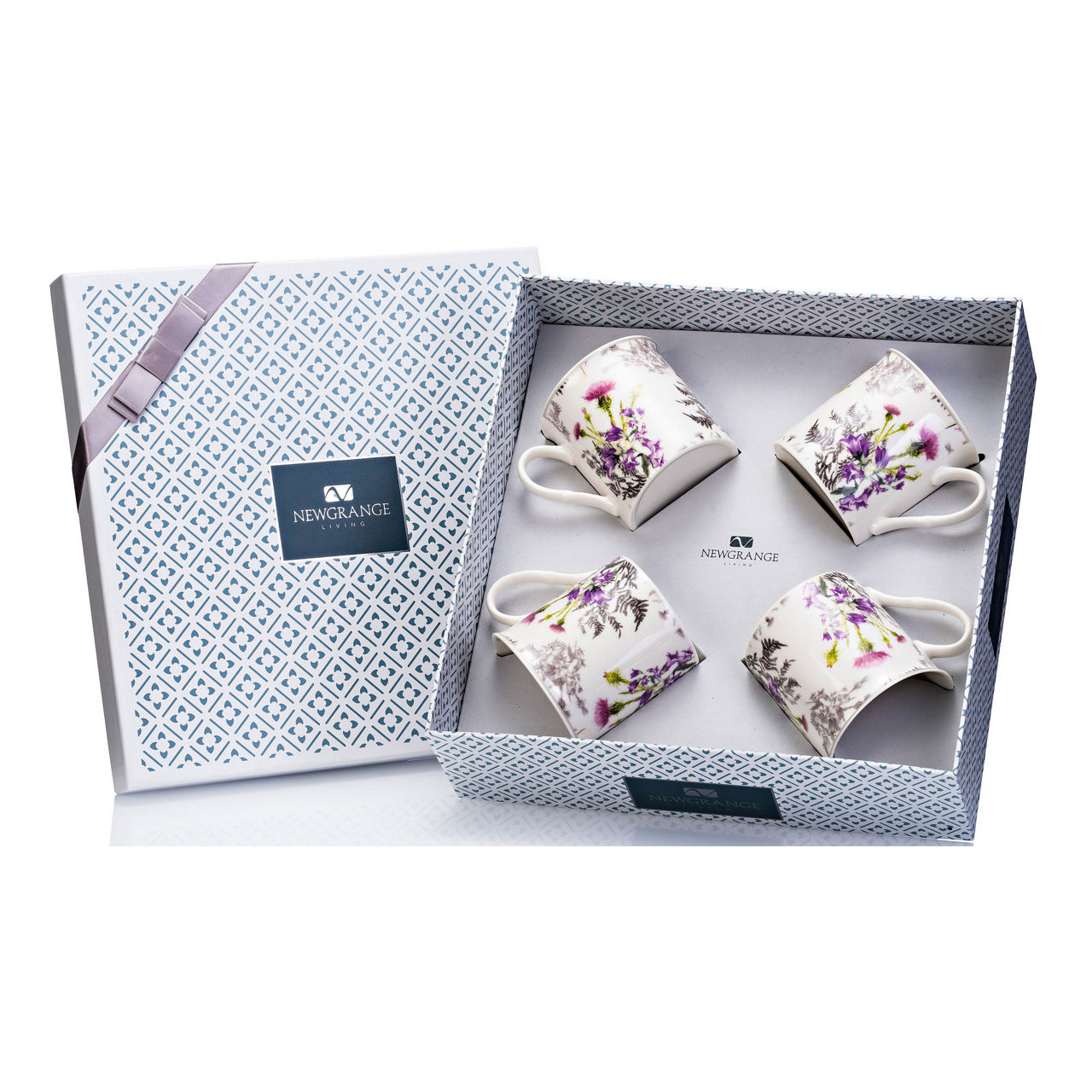 Thistle Set of Four Bone China Mugs Thistle Set of Four Bone China Mugs