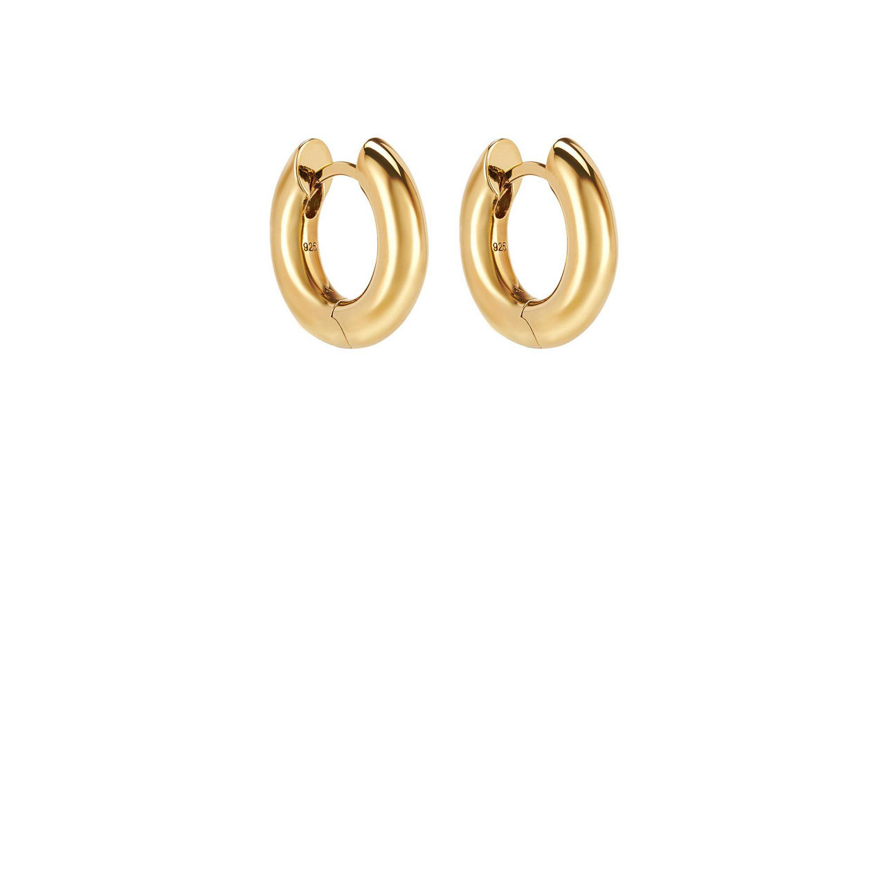 Small Chunky 14kt Gold Vermeil Hoops preview