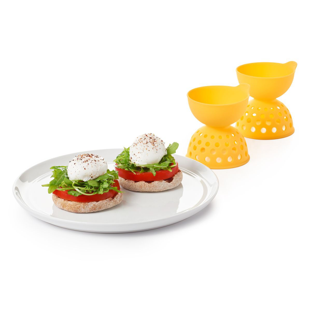 2 Piece Silicone Egg Poaching Set