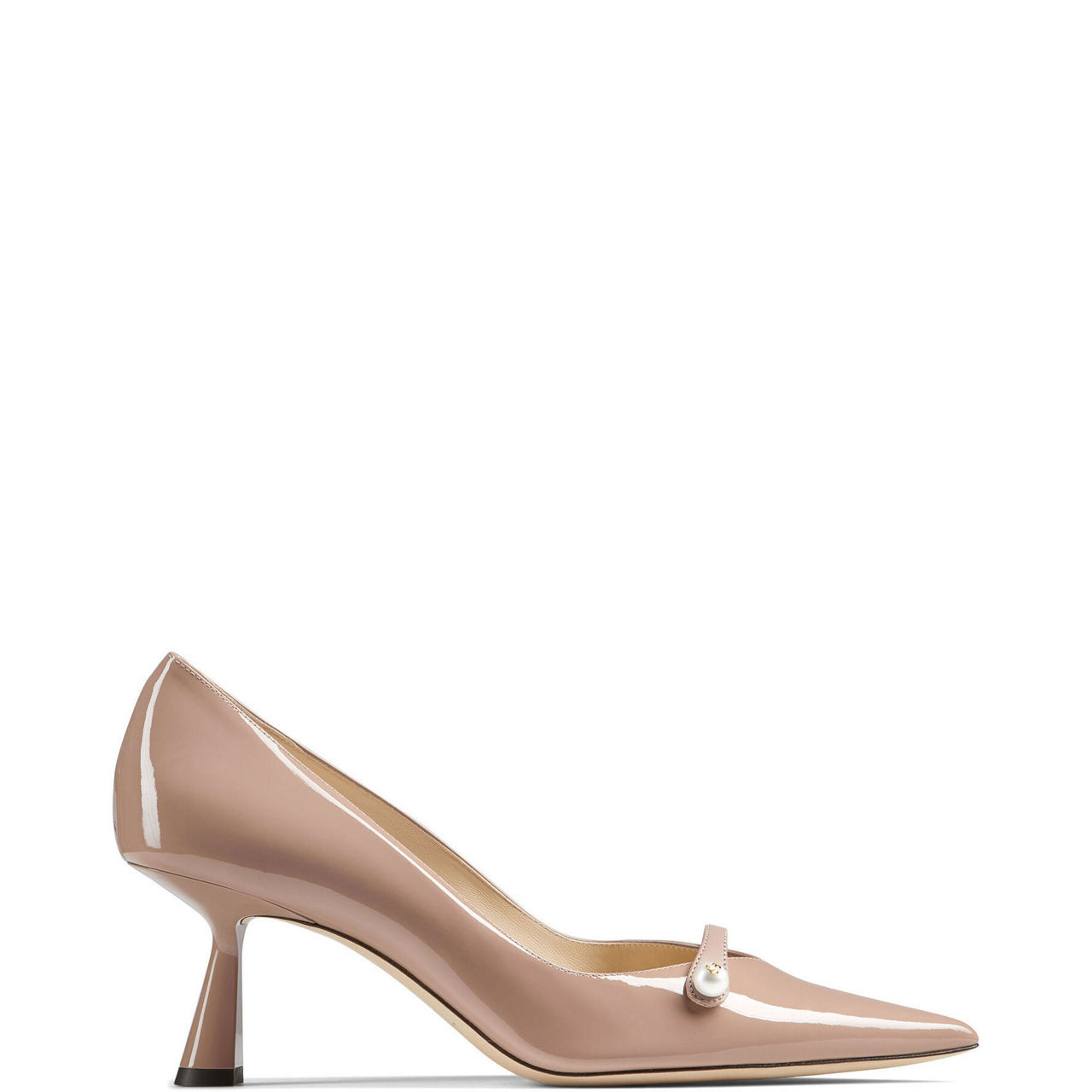 Rosalia 65 Pearl Detail Patent Leather Pumps