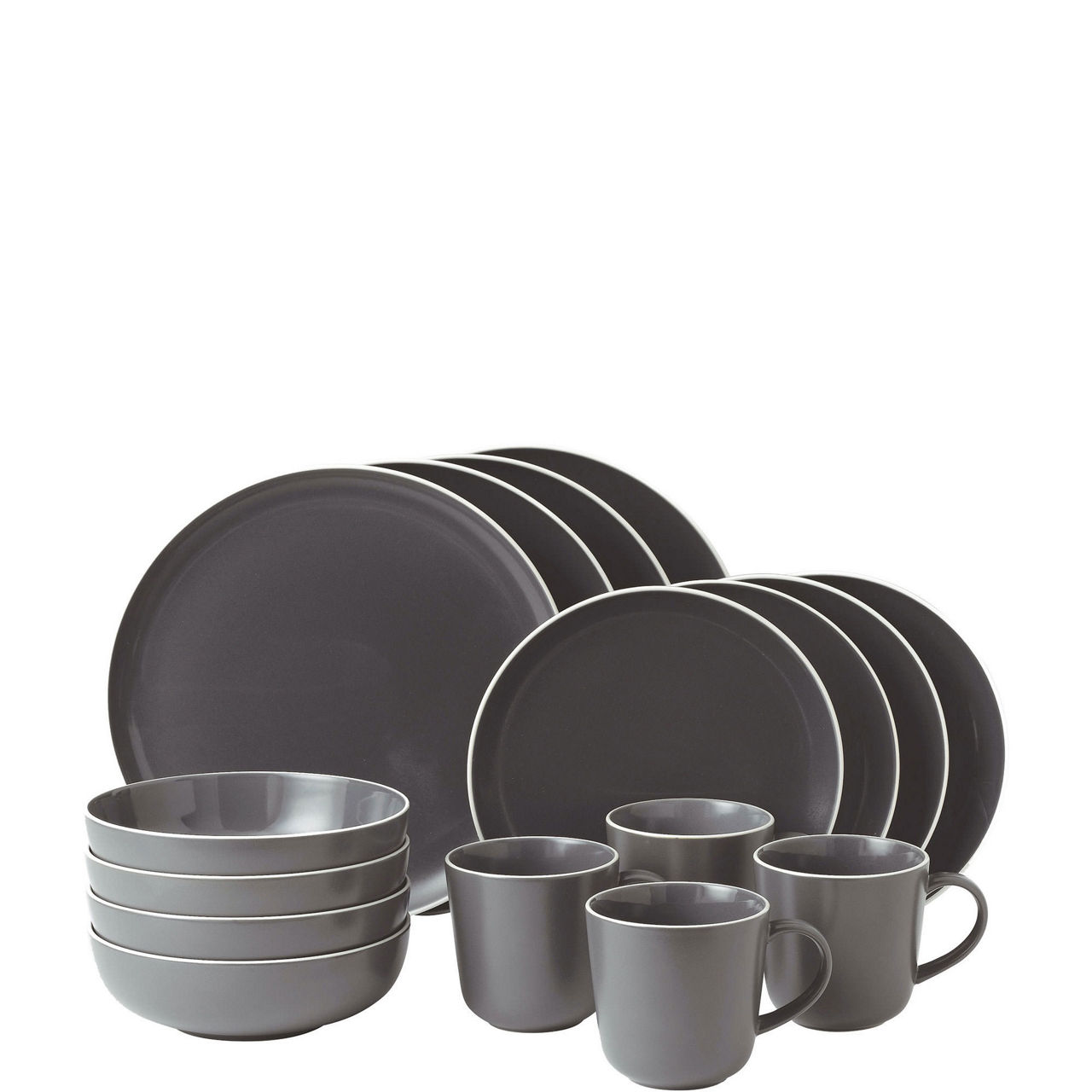 Bread Street Kitchen 16-Piece Dinner Set Slate