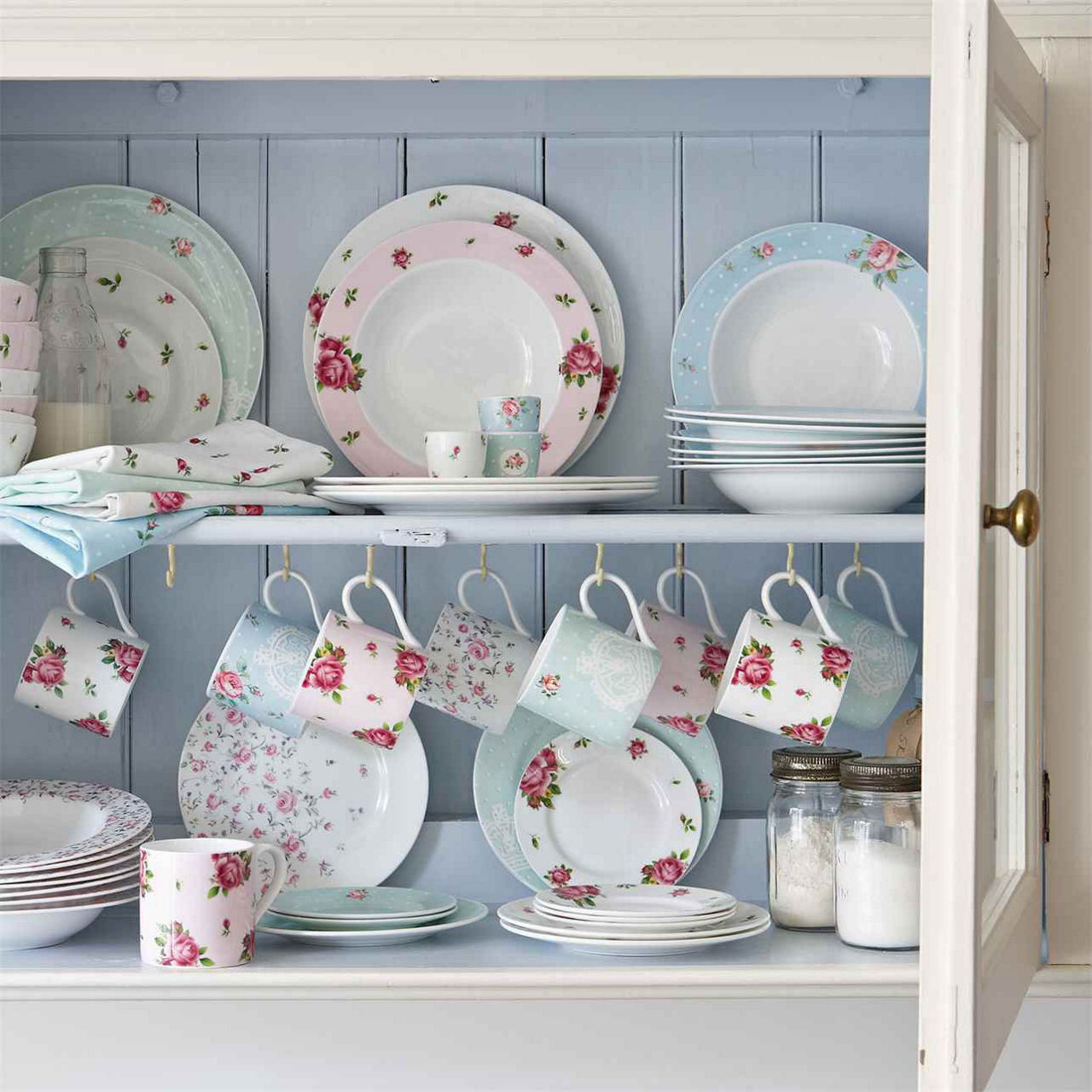 Polka Dot Sandwich & Cake Tray Blue