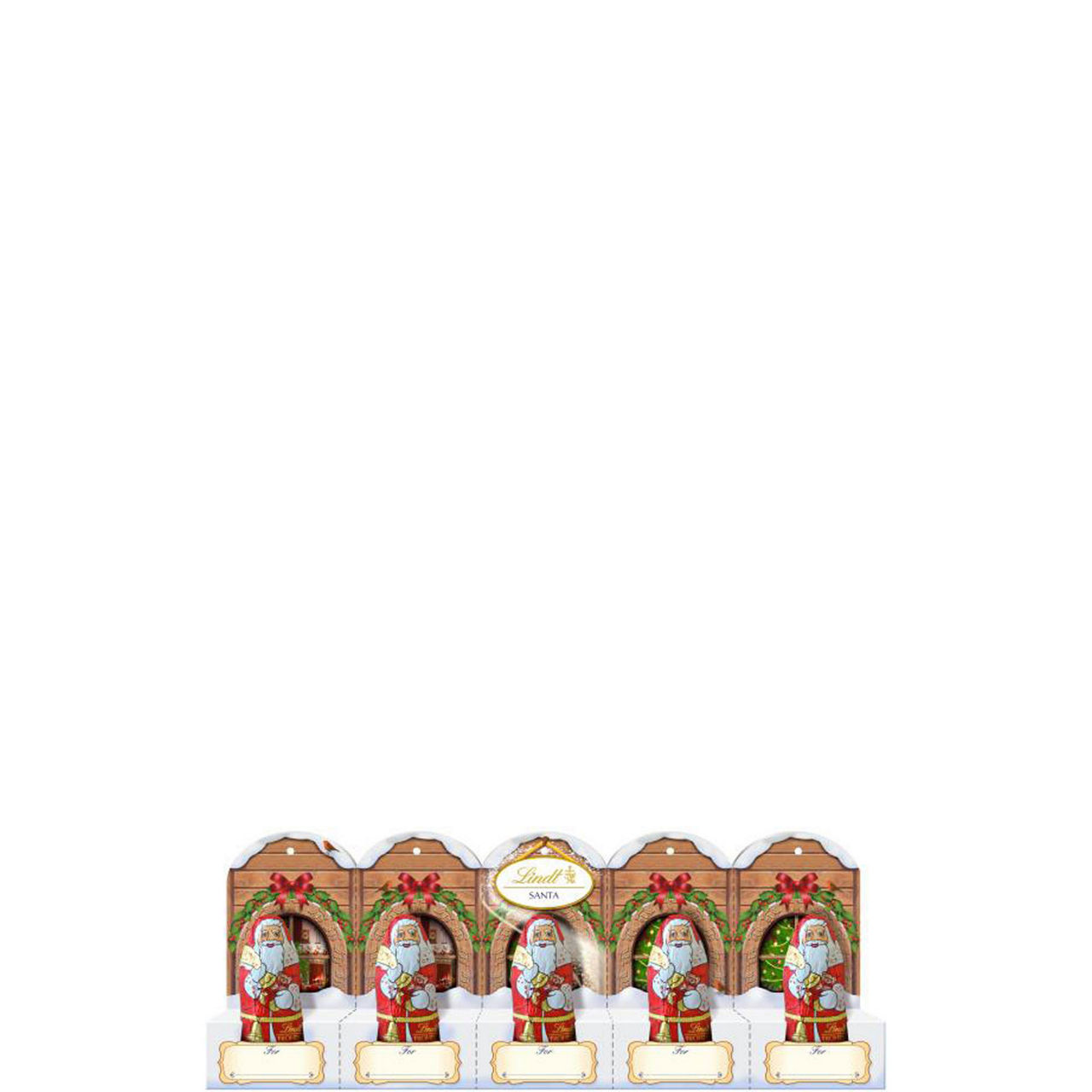 Five-Pack Chocolate Santas 50G