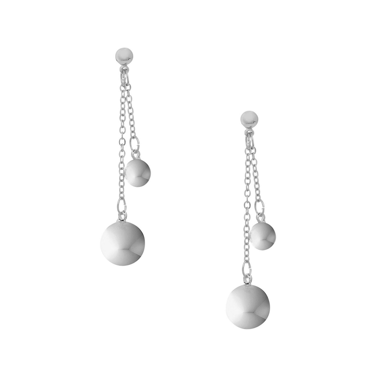 MINT VELVET Silver Tone Ball Chain Earrings