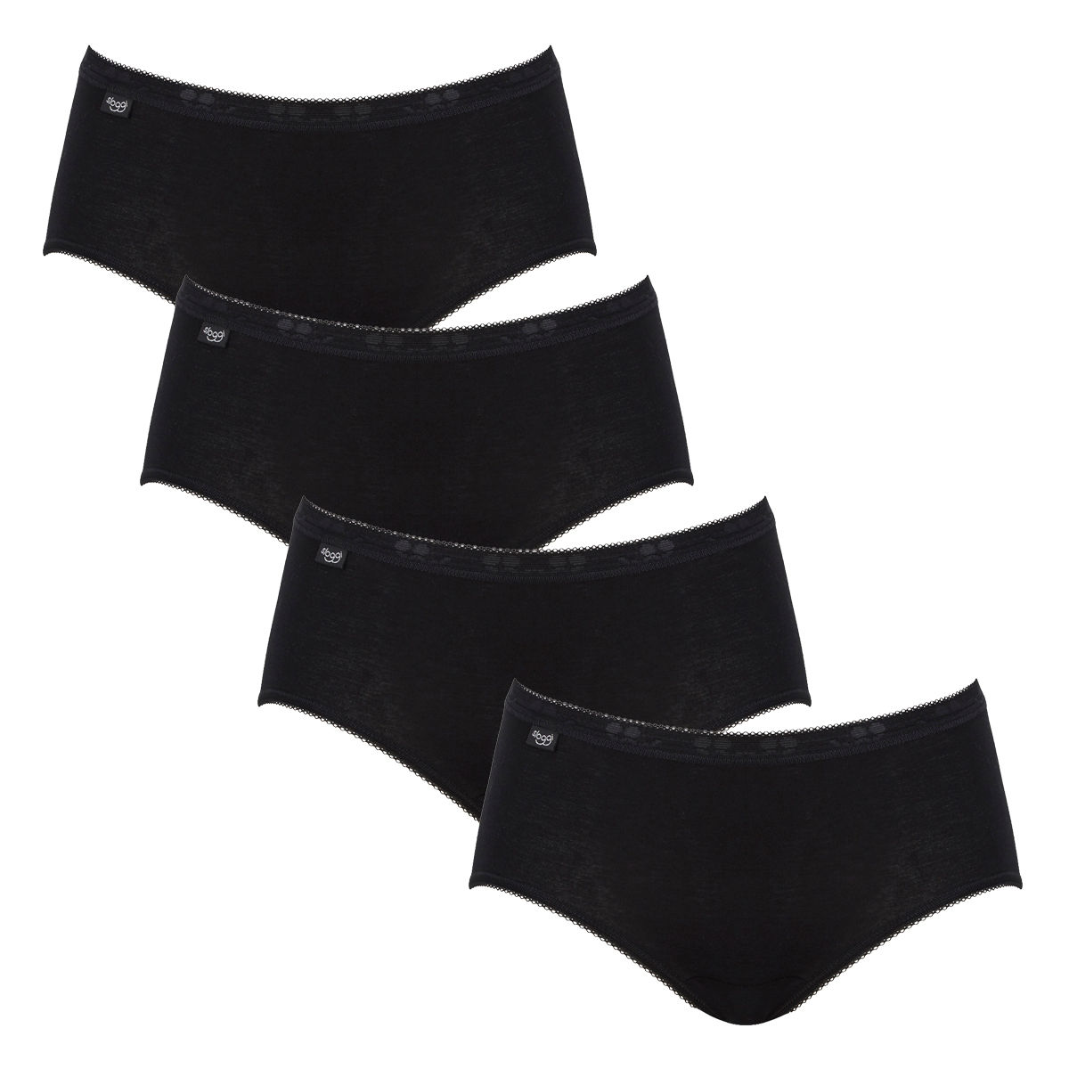 4-Pack Midi Briefs Black
